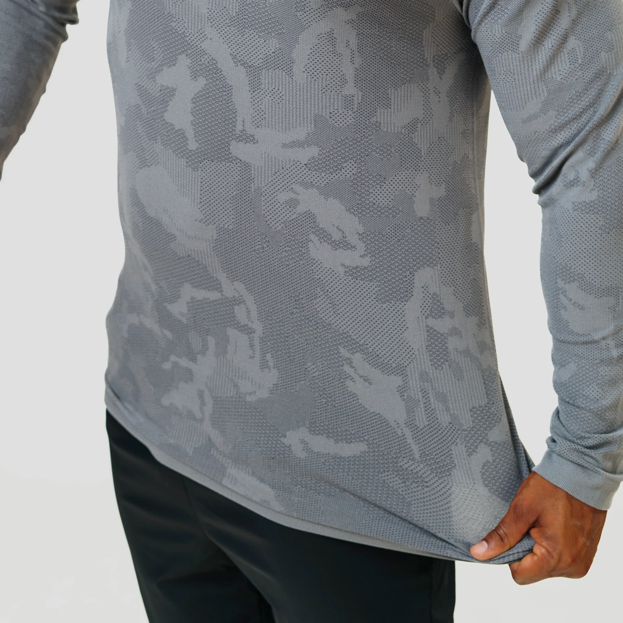 Camisa Manga Longa Apex Dry New Lupus Cinza - Sem Costura - Image 10