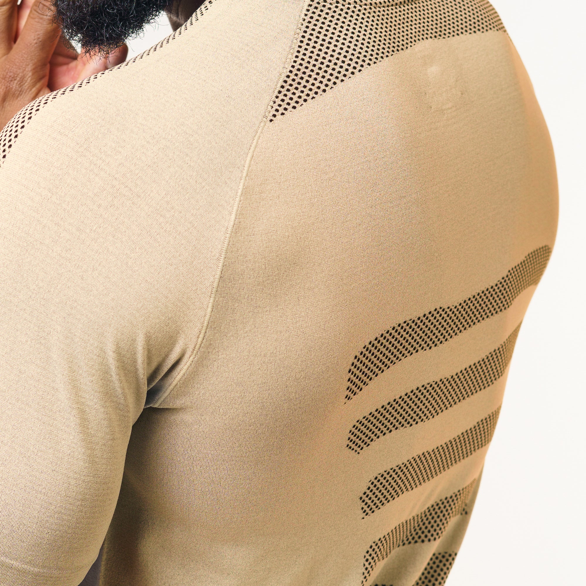 Camiseta Apex Dry Core Caqui - Sem Costura - Image 9
