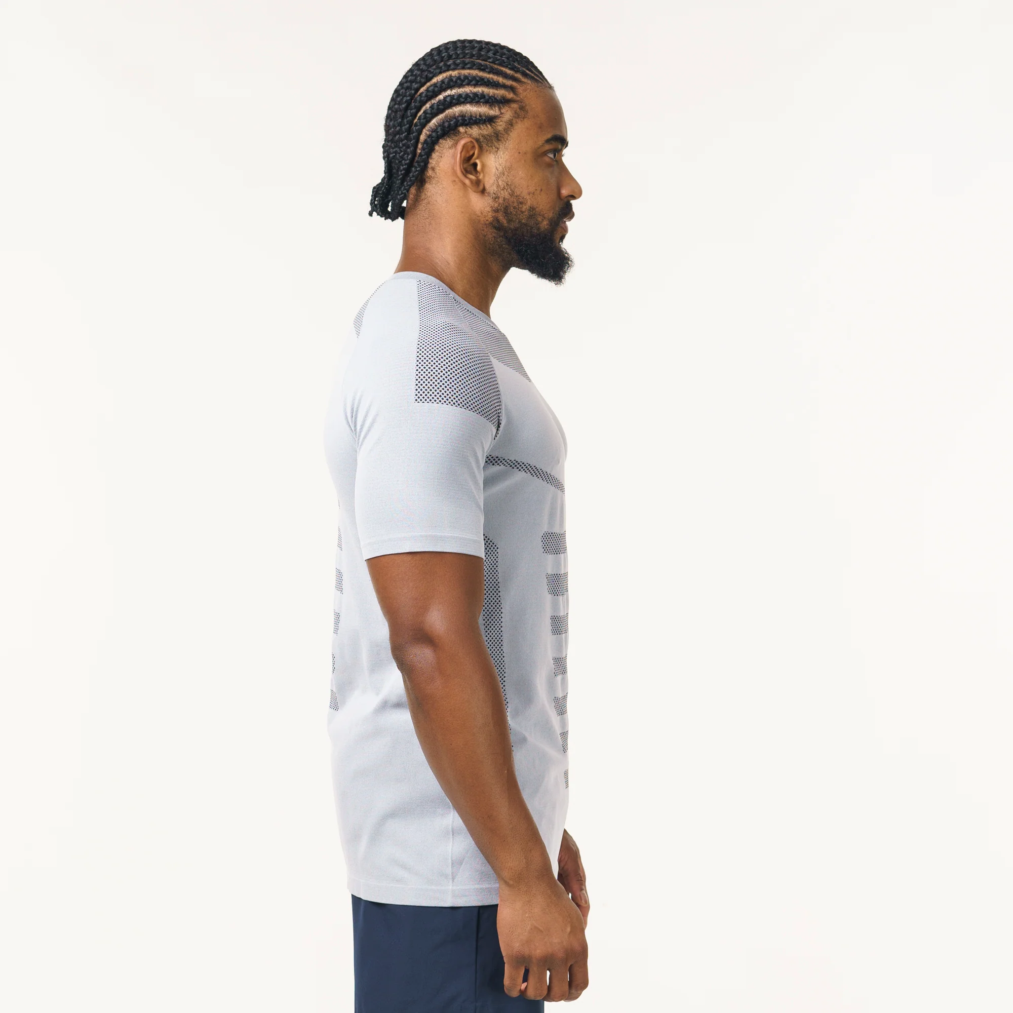 Camiseta Apex Dry Core Cinza Gelo - Sem Costura - Image 10