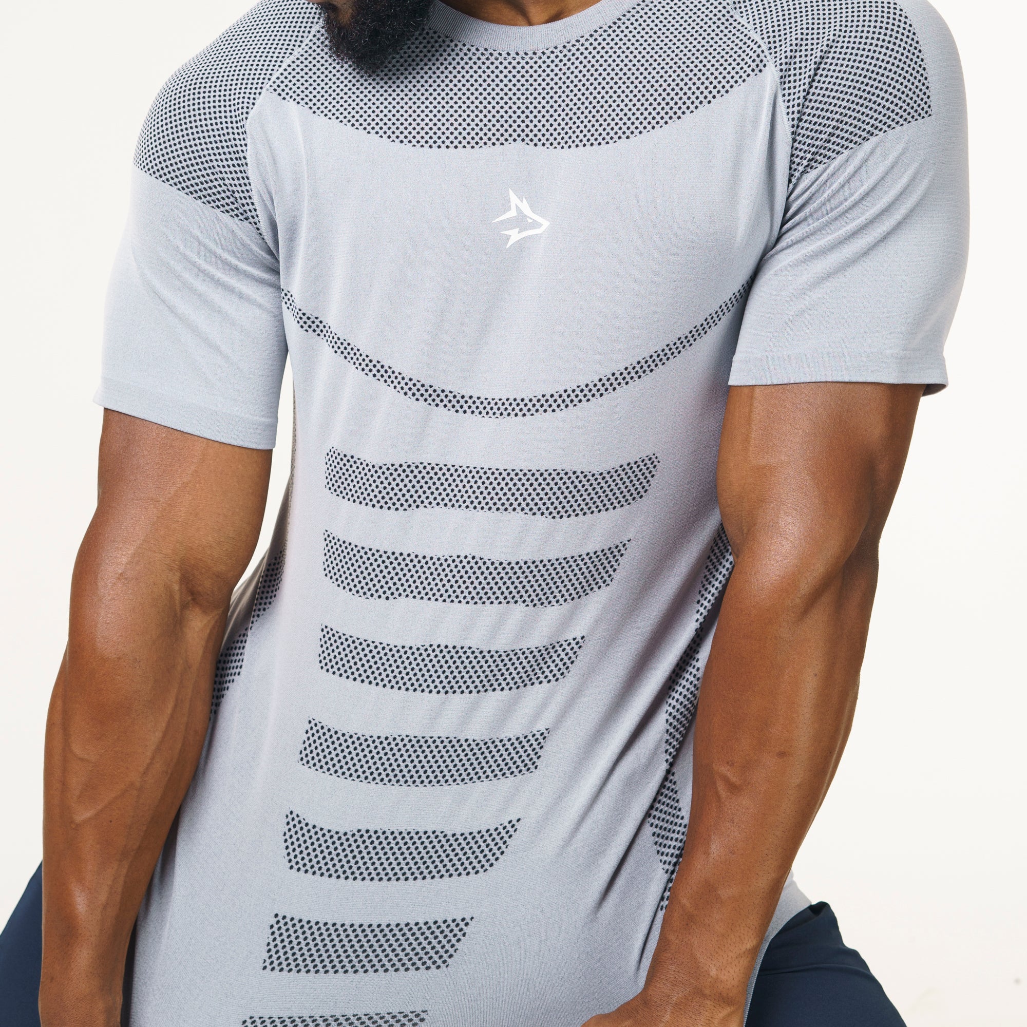 Camiseta Apex Dry Core Cinza Gelo - Sem Costura - Image 2