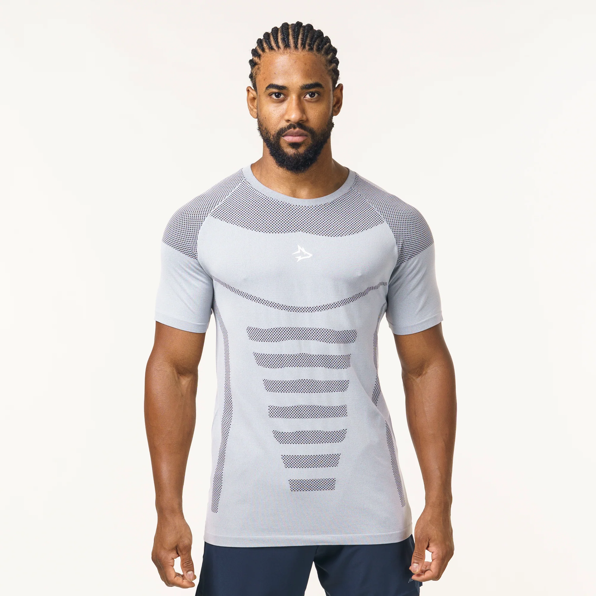 Camiseta Apex Dry Core Cinza Gelo - Sem Costura - Image 3