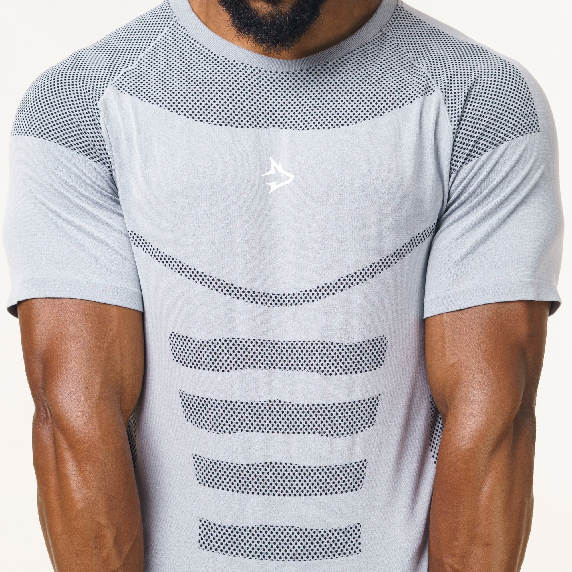 Camiseta Apex Dry Core Cinza Gelo - Sem Costura - Image 4