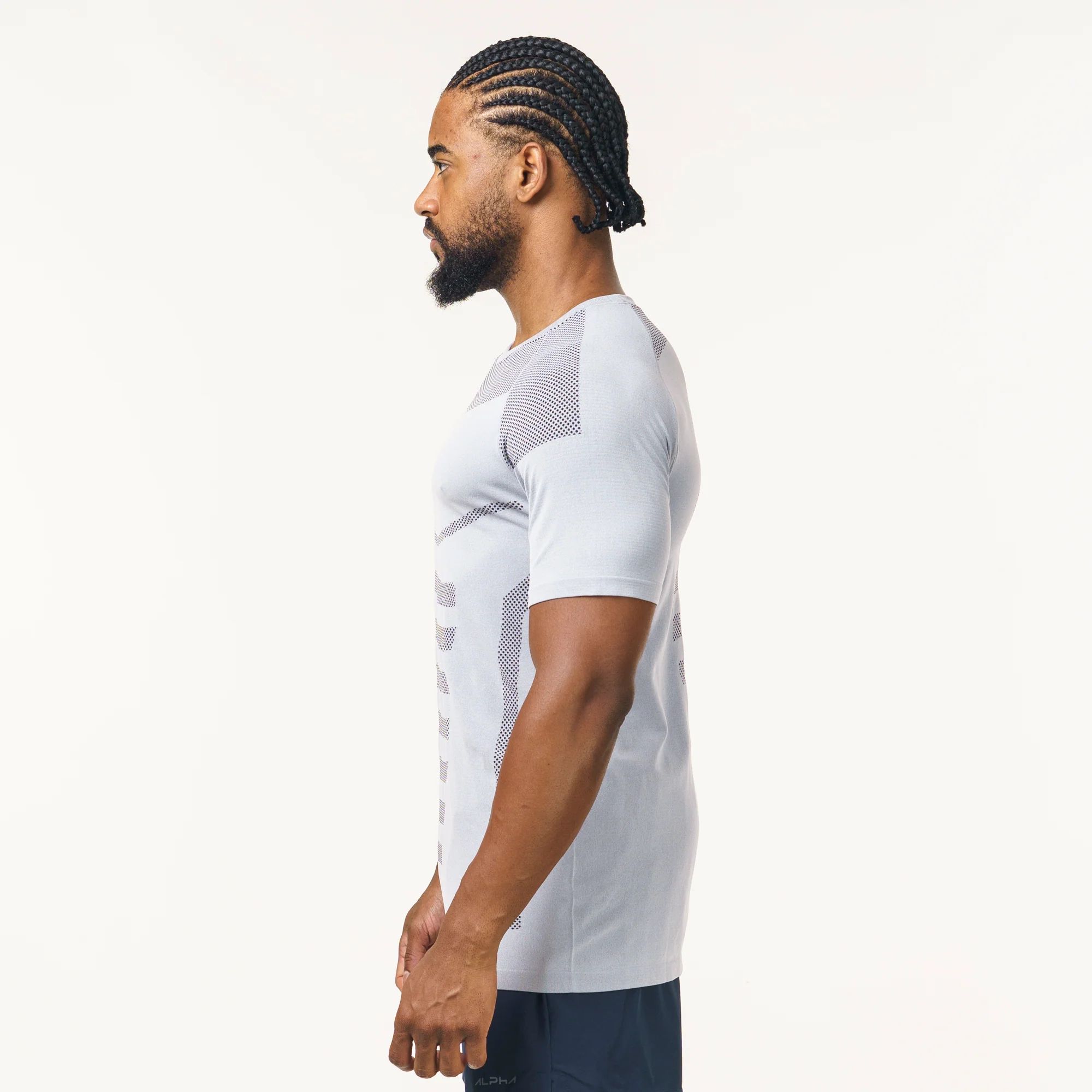 Camiseta Apex Dry Core Cinza Gelo - Sem Costura - Image 6
