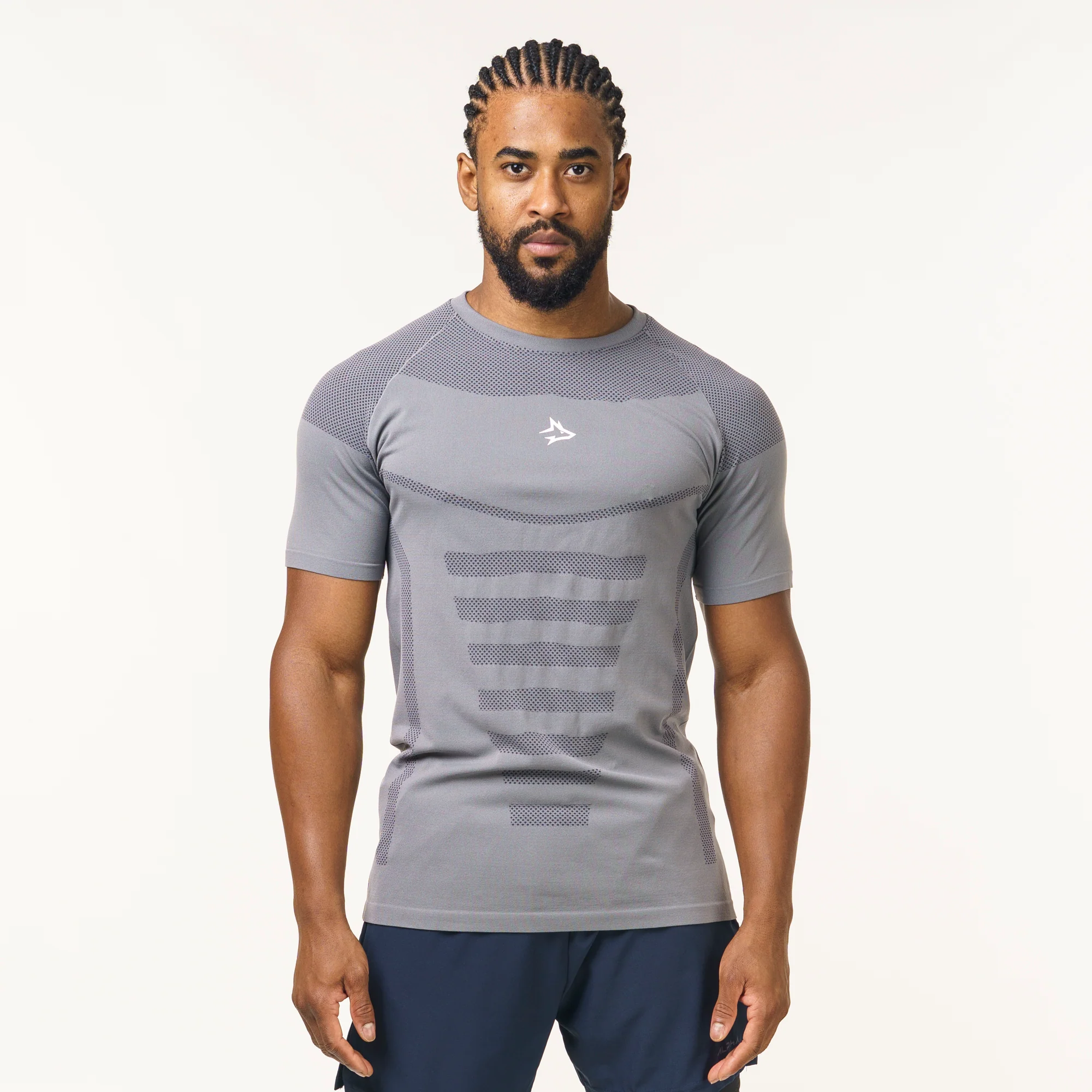 Camiseta Apex Dry Core Cinza - Sem Costura - Image 3