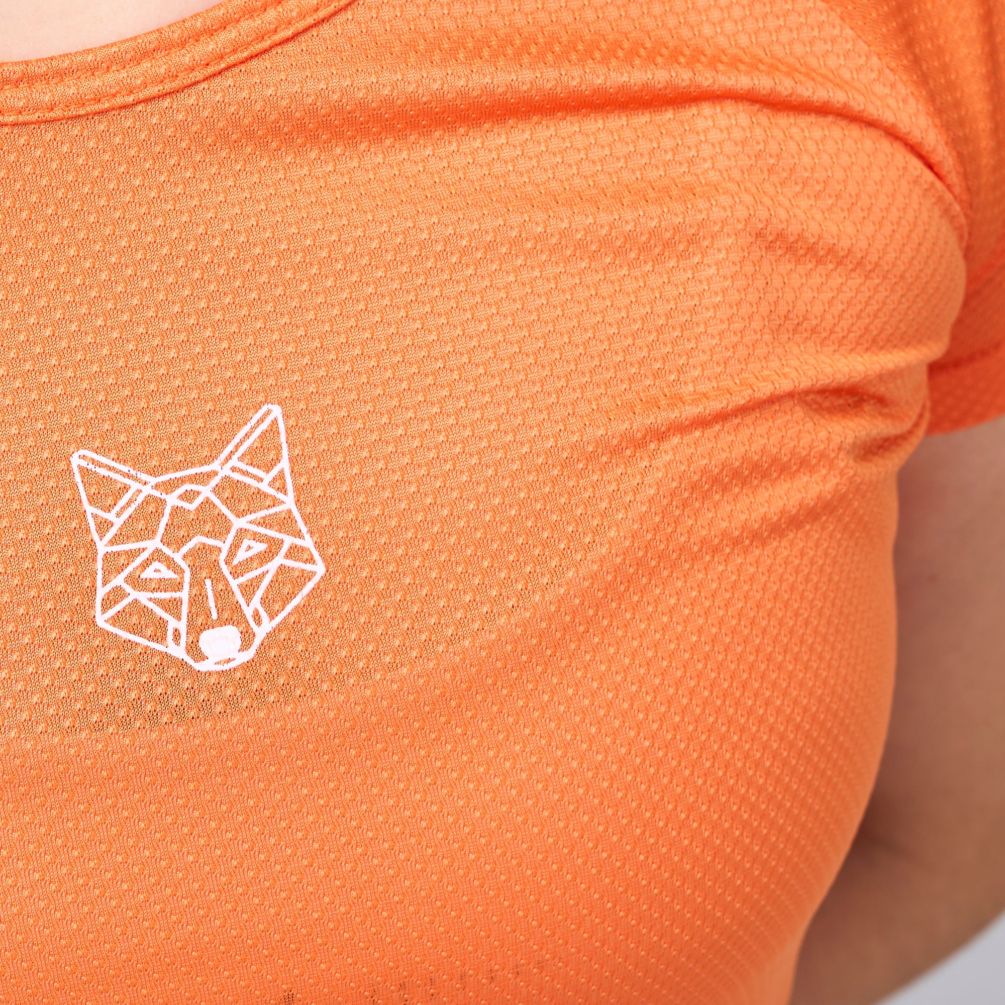 Camiseta Feminina Dry Fit Lobo Geometrico Laranja - Image 6