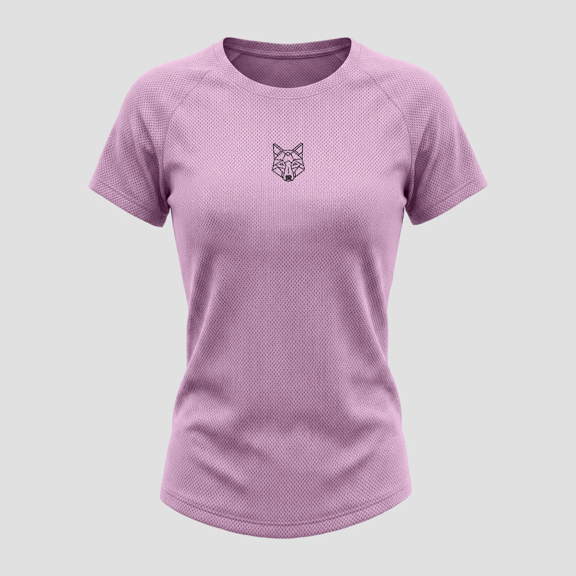 Camiseta Feminina Dry Fit Lobo Geométrico Lilás Malva - Image 2