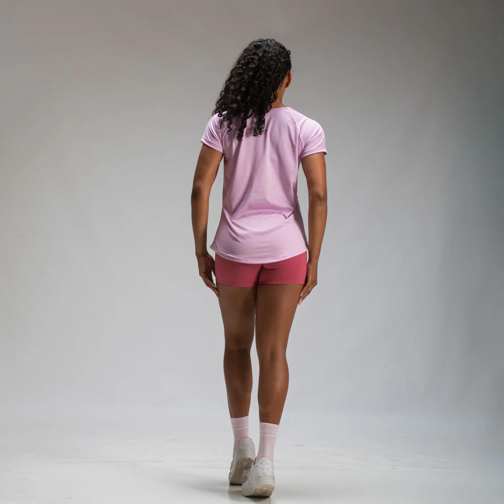Camiseta Feminina Dry Fit Lobo Geométrico Lilás Malva - Image 5
