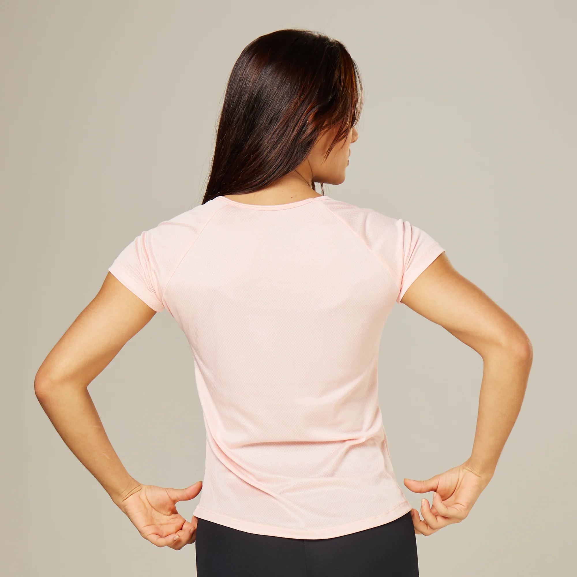 Camiseta Feminina Dry Fit Lobo Geometrico Rosa Claro - Image 5