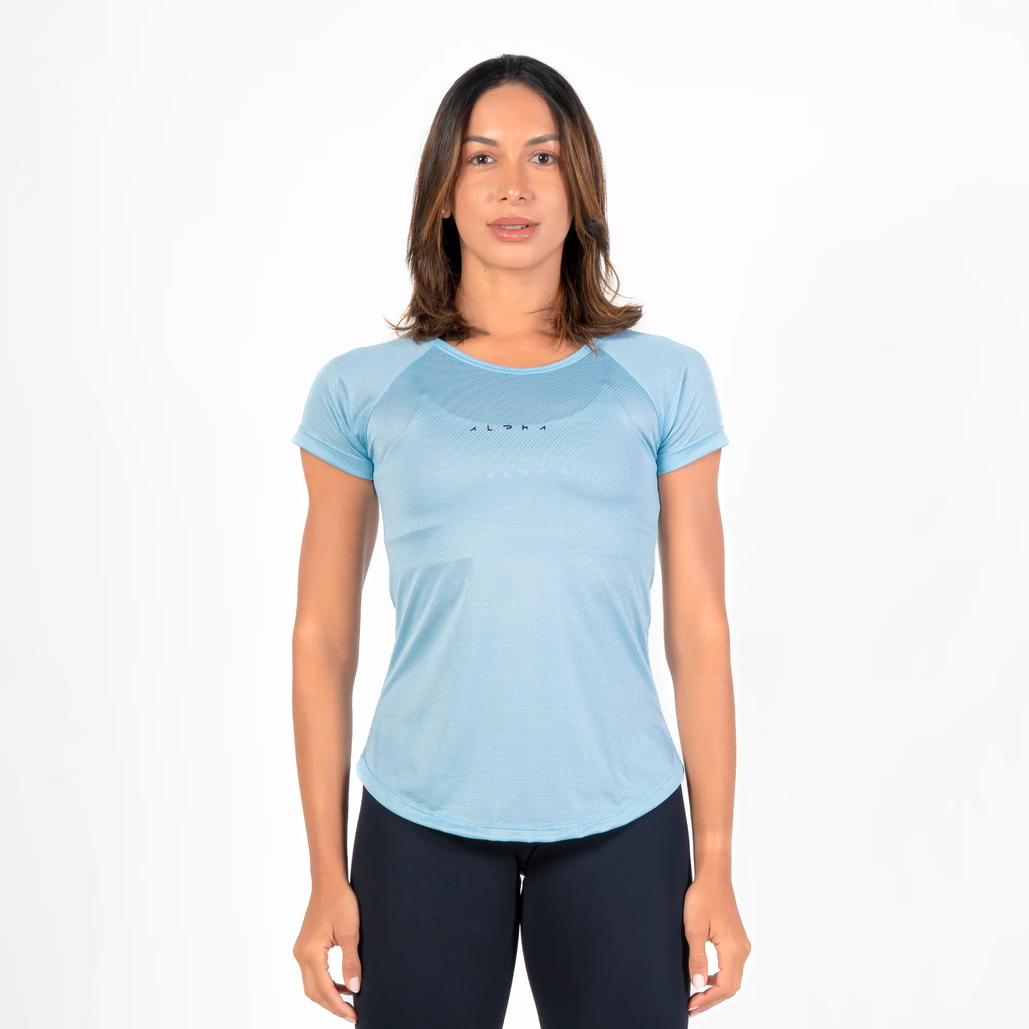 Camiseta Feminina Dry Fit New Horizon Azul Céu