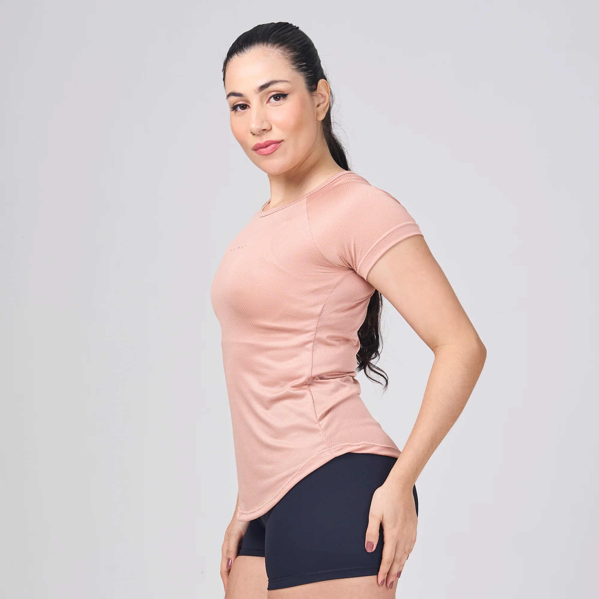 Camiseta Feminina Dry Fit New Horizon Marrom Cappuccino - Image 3