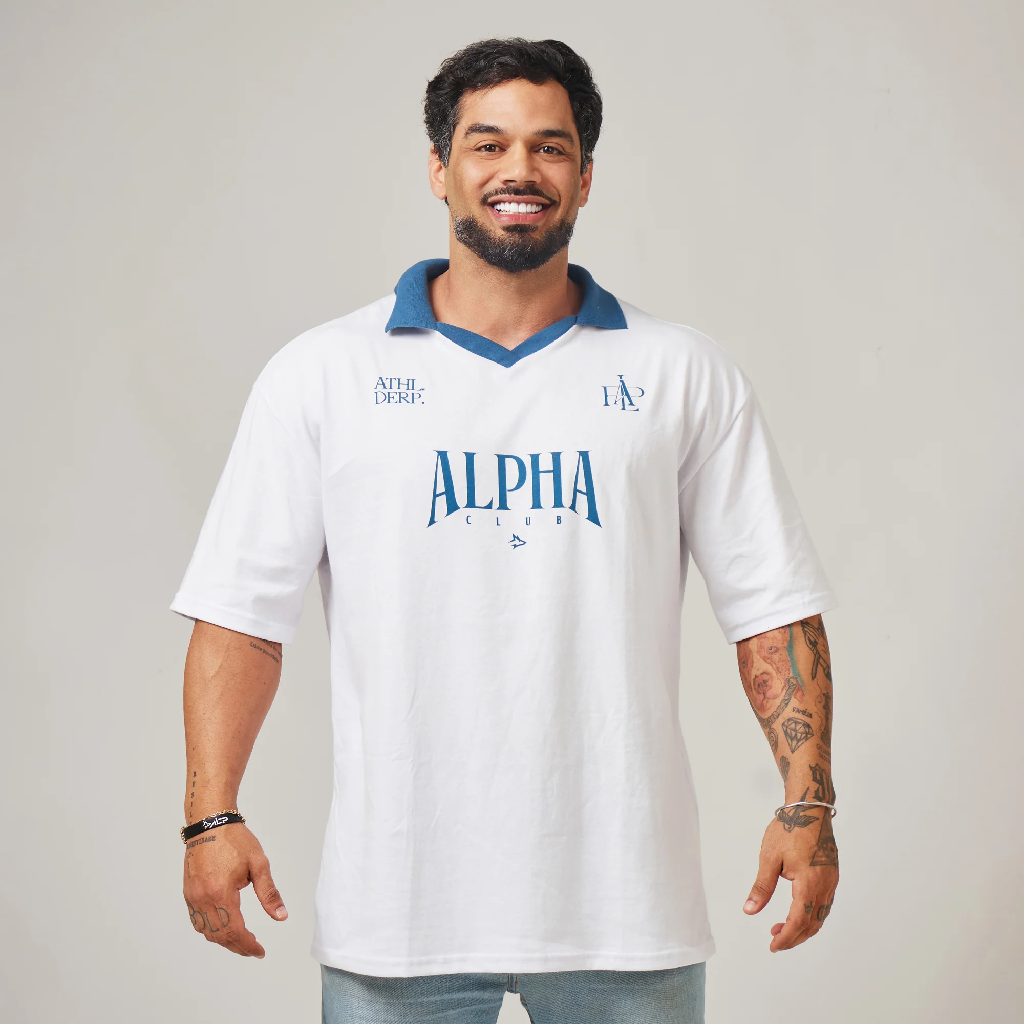 Camiseta Oversized Alpha Club Branco Origem - Image 9