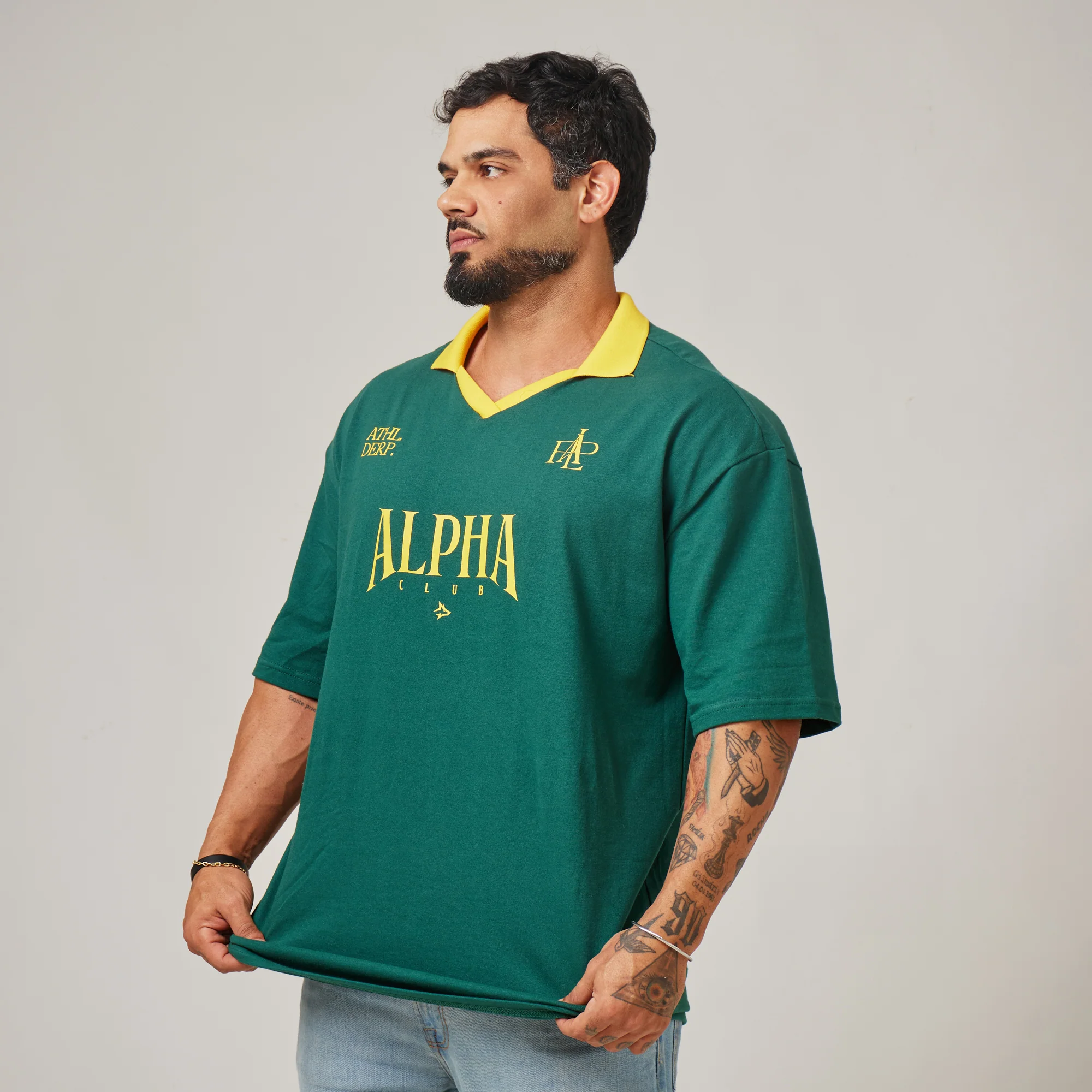 Camiseta Oversized Alpha Club Verde Bandeira - Image 3