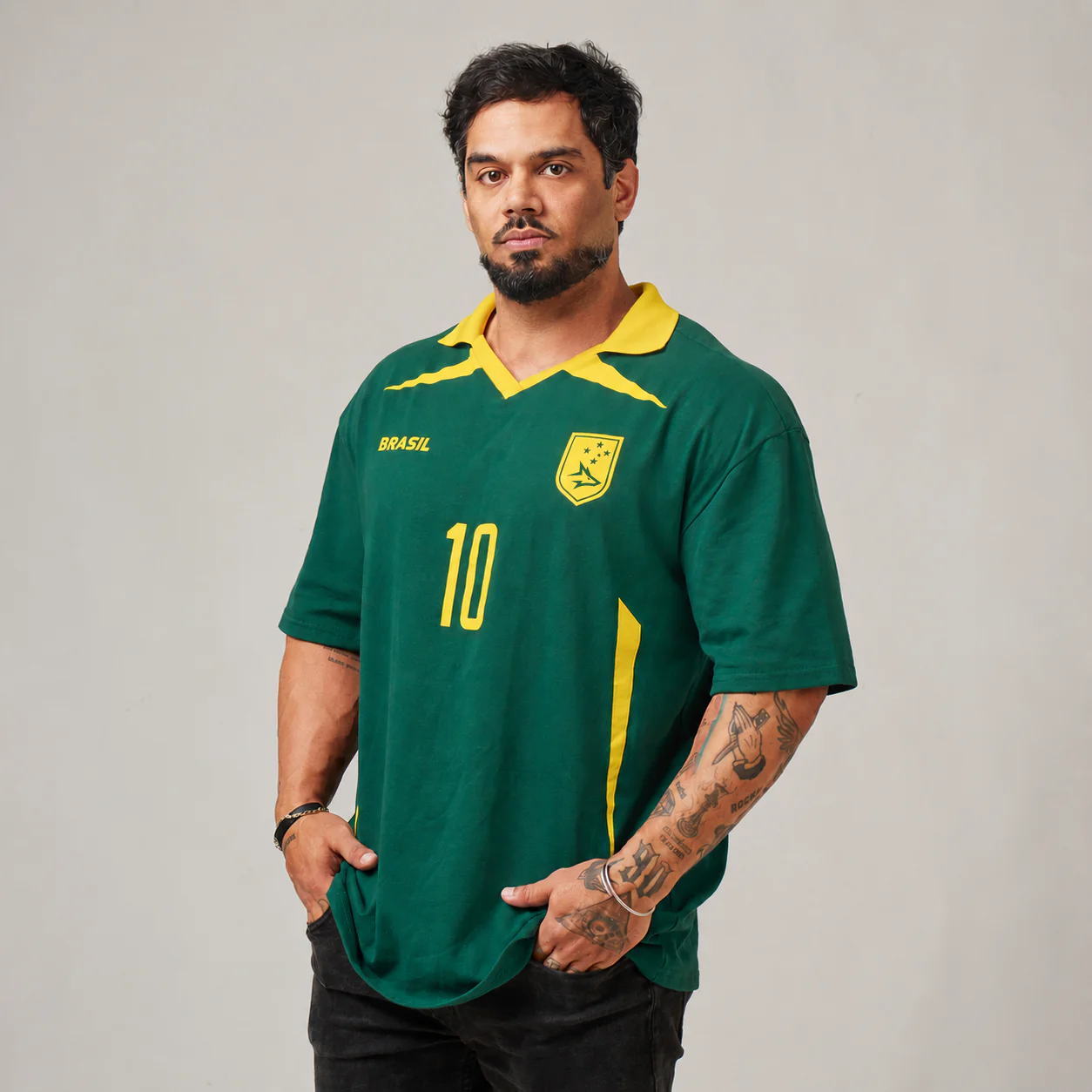 Camiseta Oversized Conquista Verde Bandeira