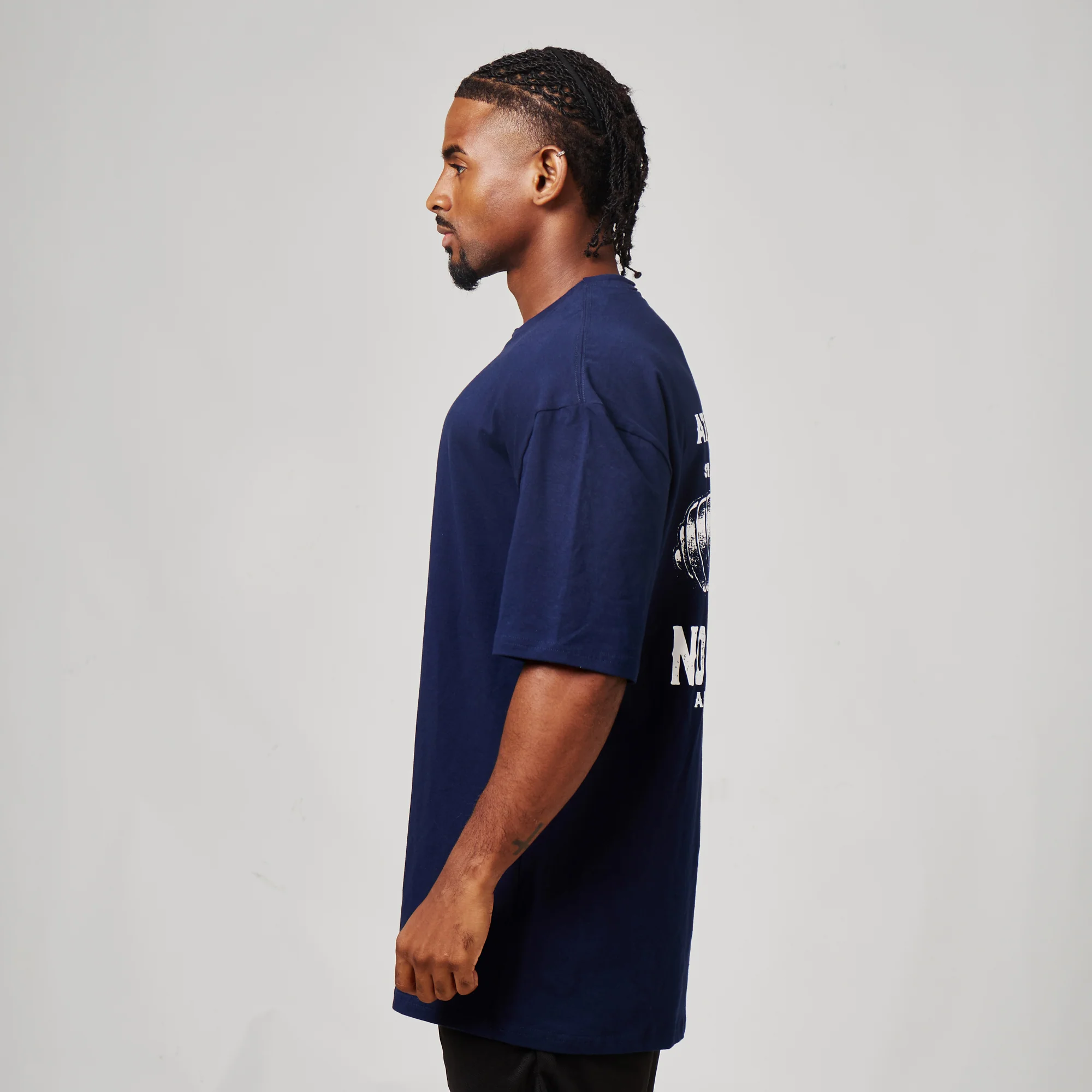Camiseta Oversized No Cute Azul Marinho - Image 7