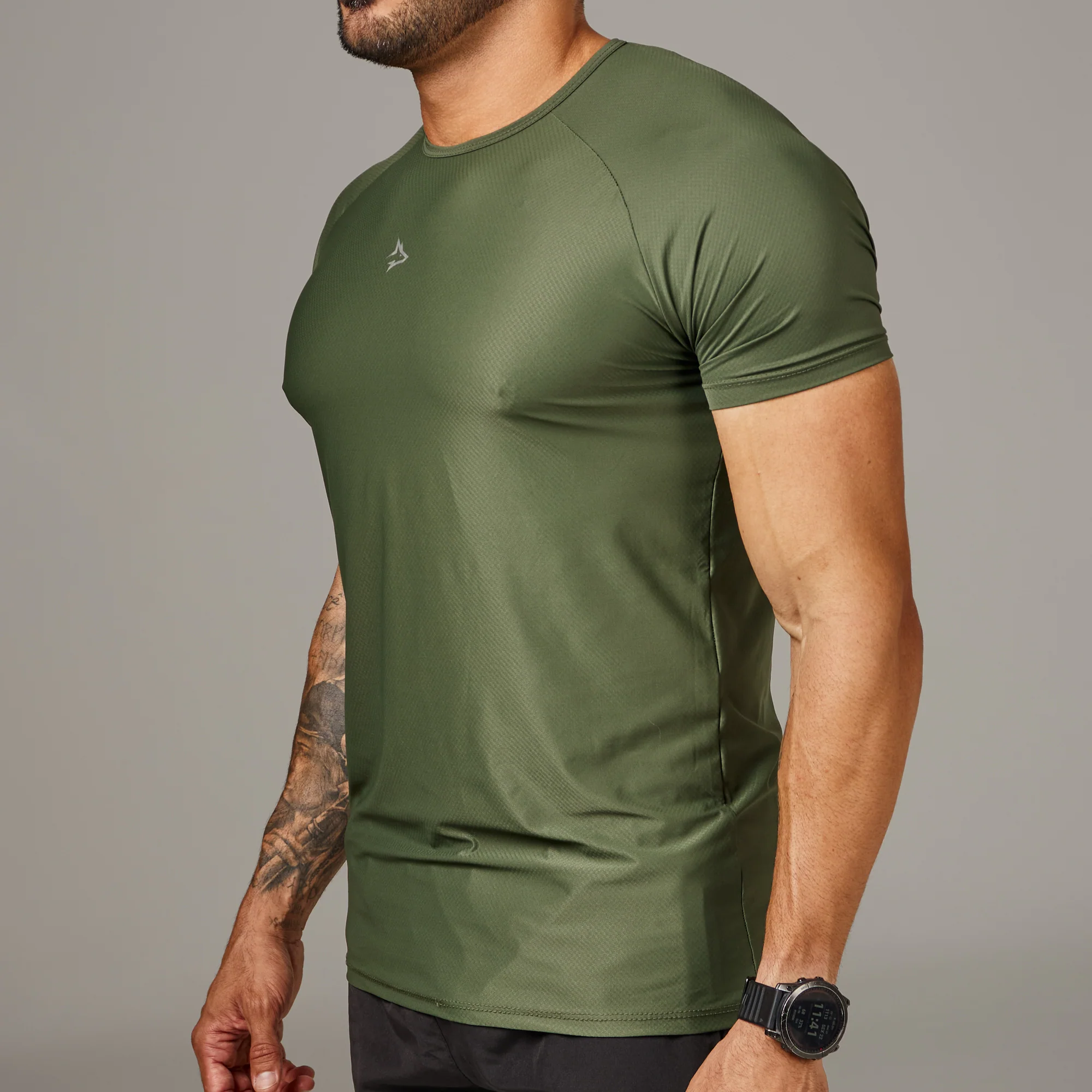 Camiseta Poliamida Core Lupus Verde Musgo - Image 4