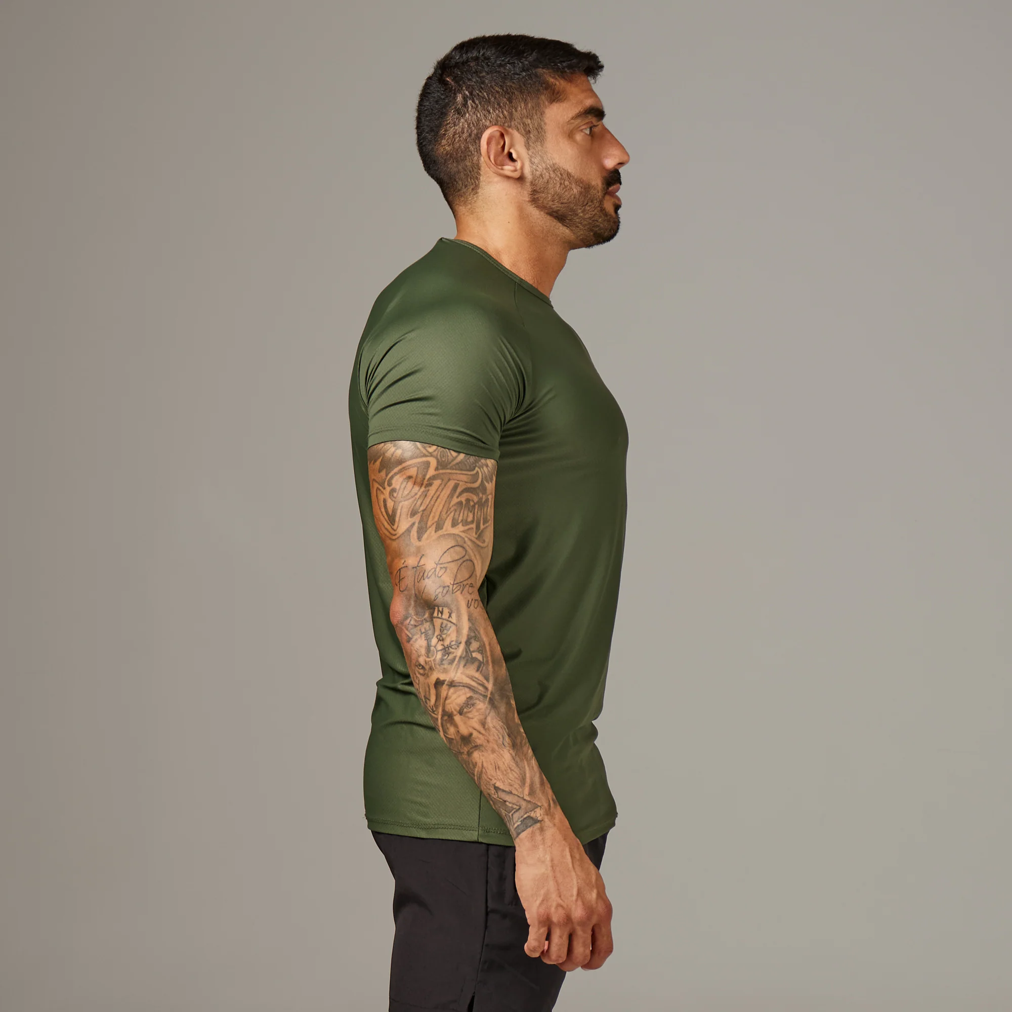 Camiseta Poliamida Core Lupus Verde Musgo - Image 7