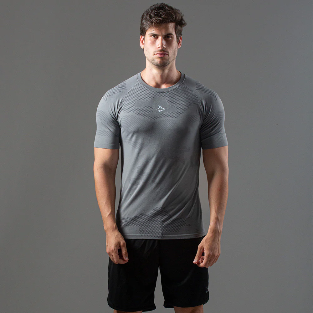 Camiseta Apex Dry Middle Lupus Cinza - Sem Costura - Image 3
