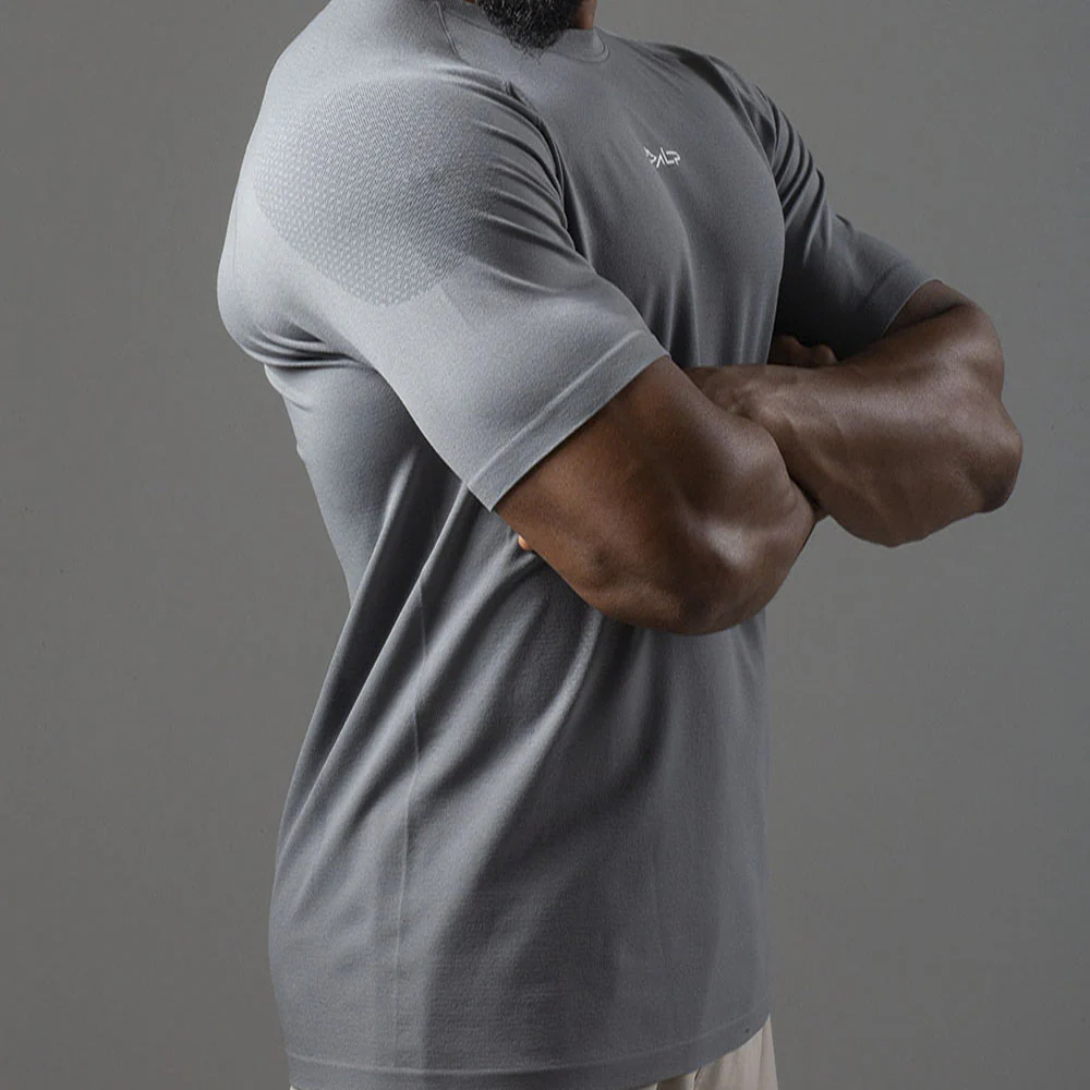 Camiseta Apex Dry New Tenacity Cinza - Sem Costura - Image 12