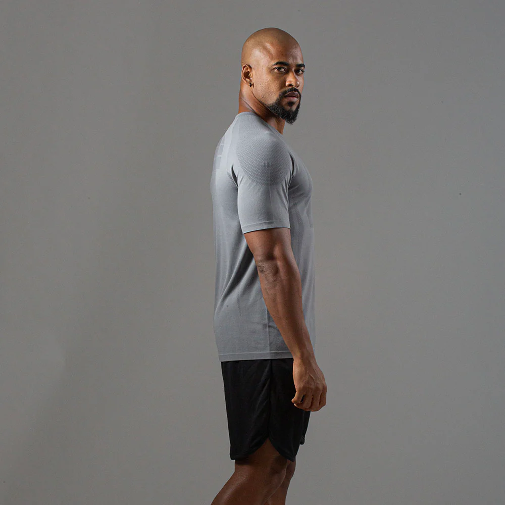 Camiseta Apex Dry New Tenacity Cinza - Sem Costura - Image 18