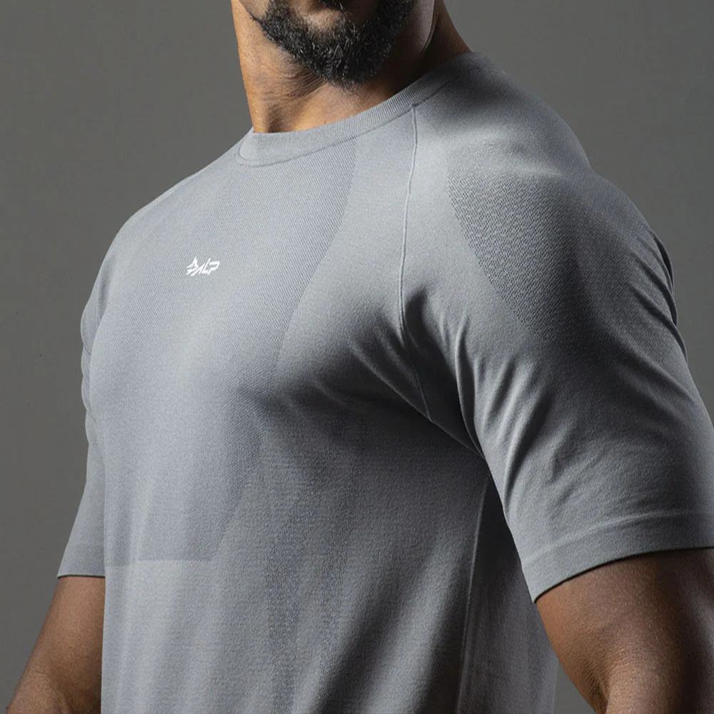 Camiseta Apex Dry New Tenacity Cinza - Sem Costura - Image 5