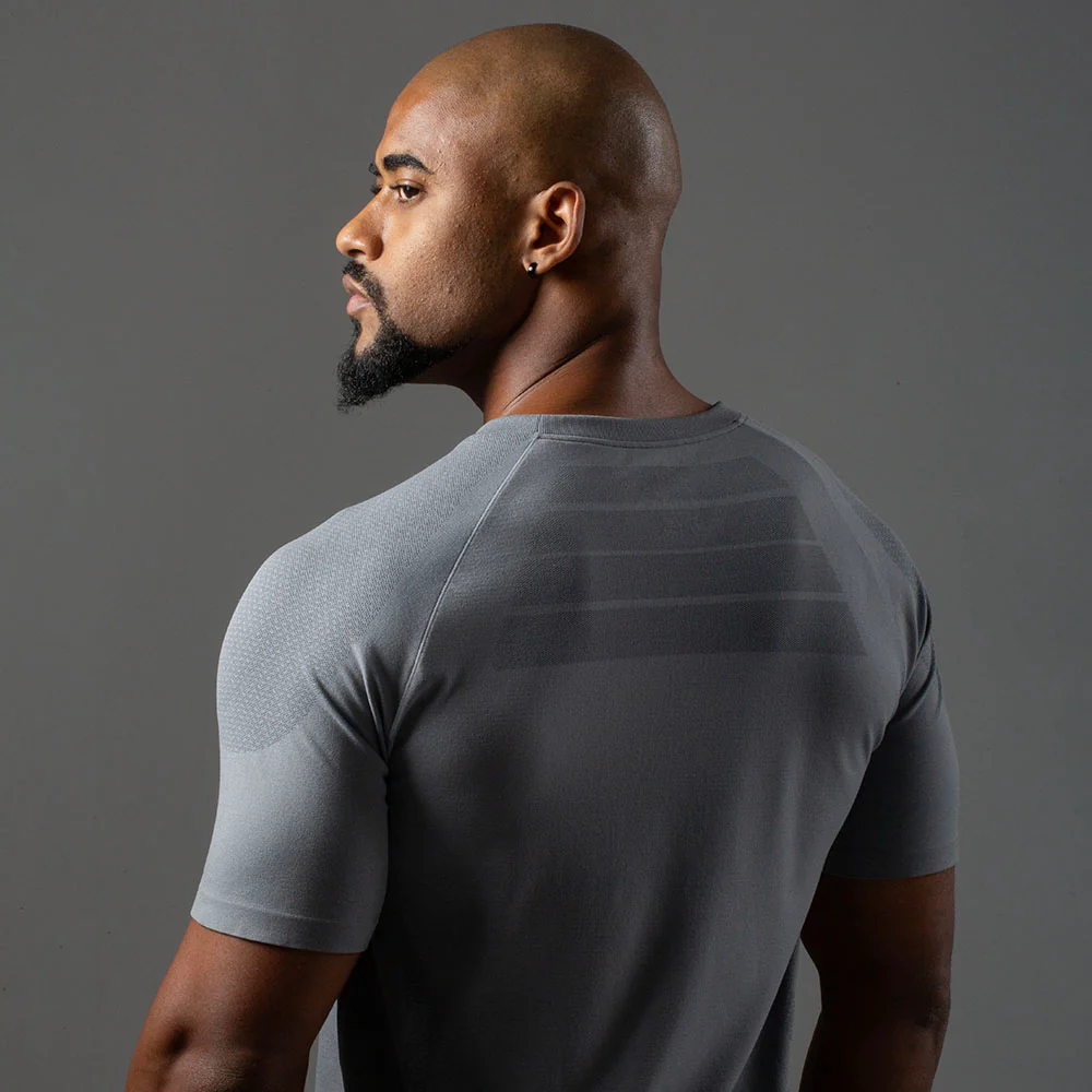 Camiseta Apex Dry New Tenacity Cinza - Sem Costura - Image 7