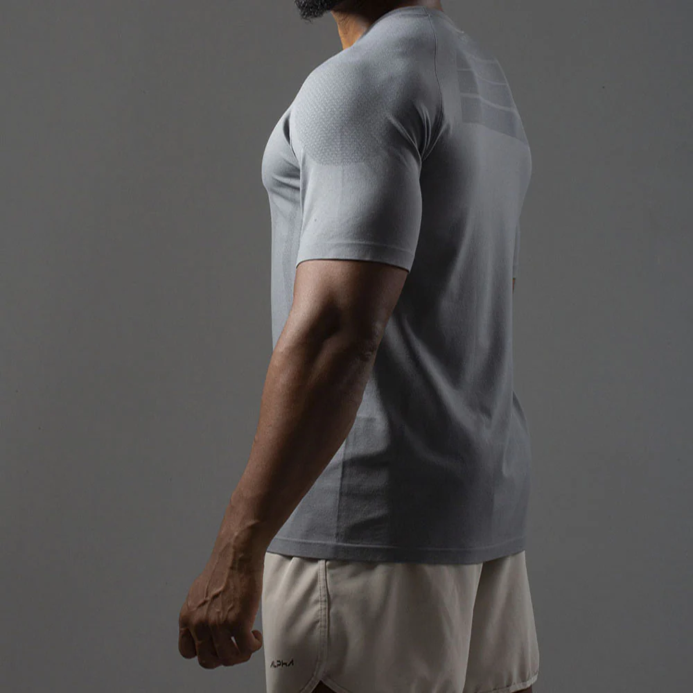 Camiseta Apex Dry New Tenacity Cinza - Sem Costura - Image 8