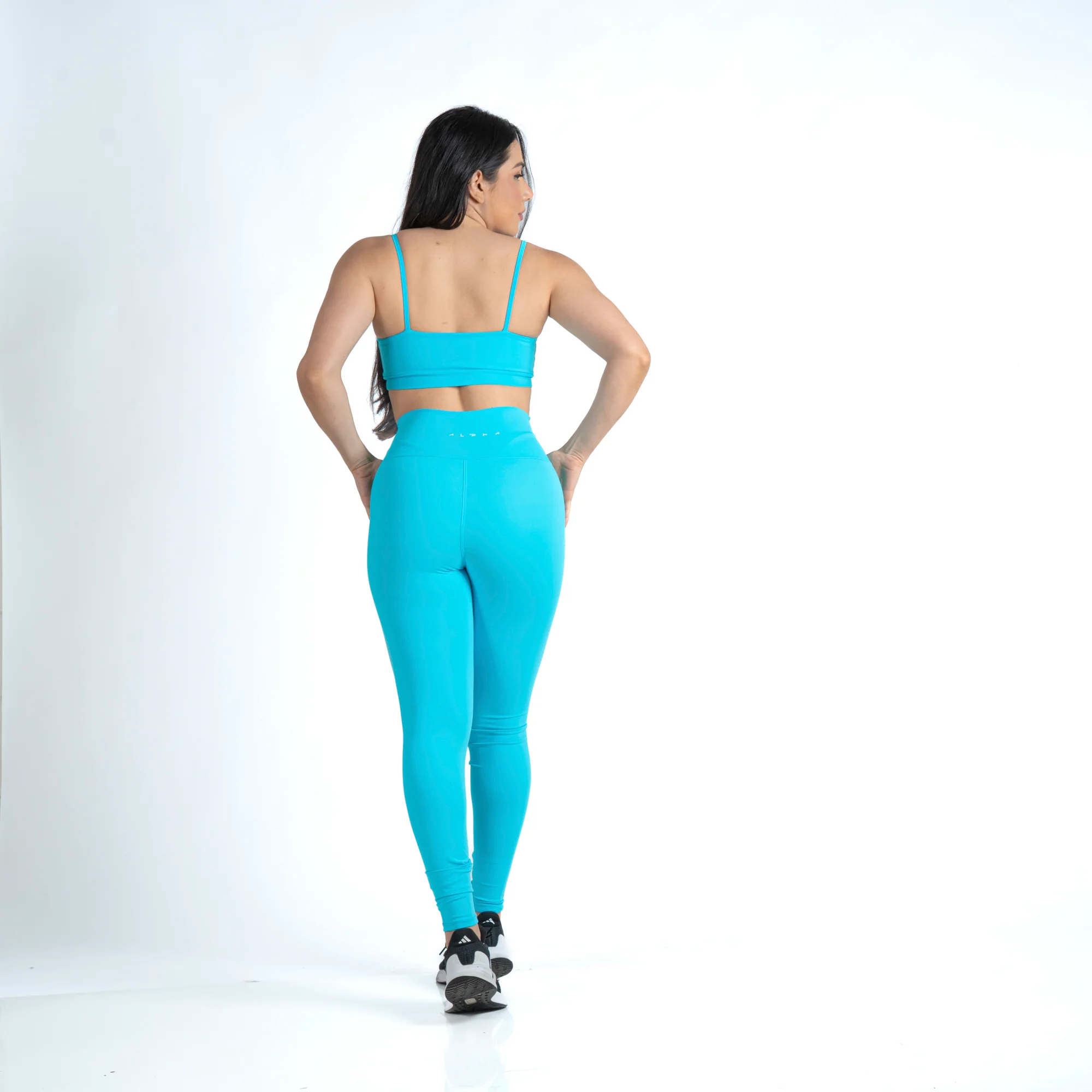 Conjunto Basic Feminino Top e Calça - New Horizon Azul Piscina - Image 3