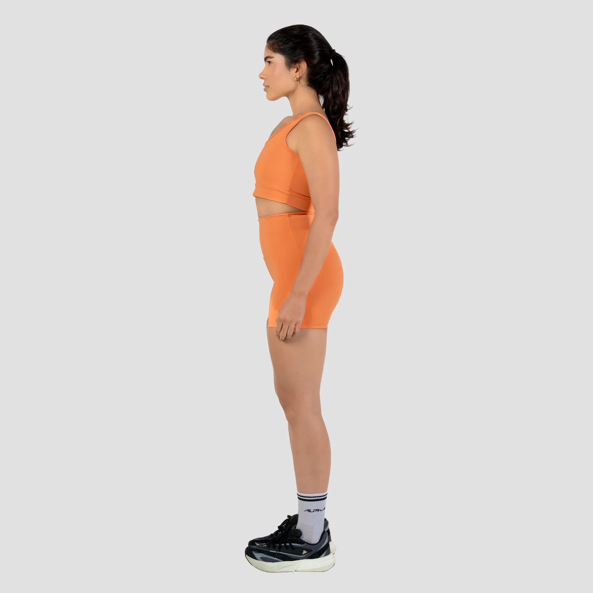 Conjunto Basic Feminino Top e Short - Lupus Laranja Damasco - Image 3