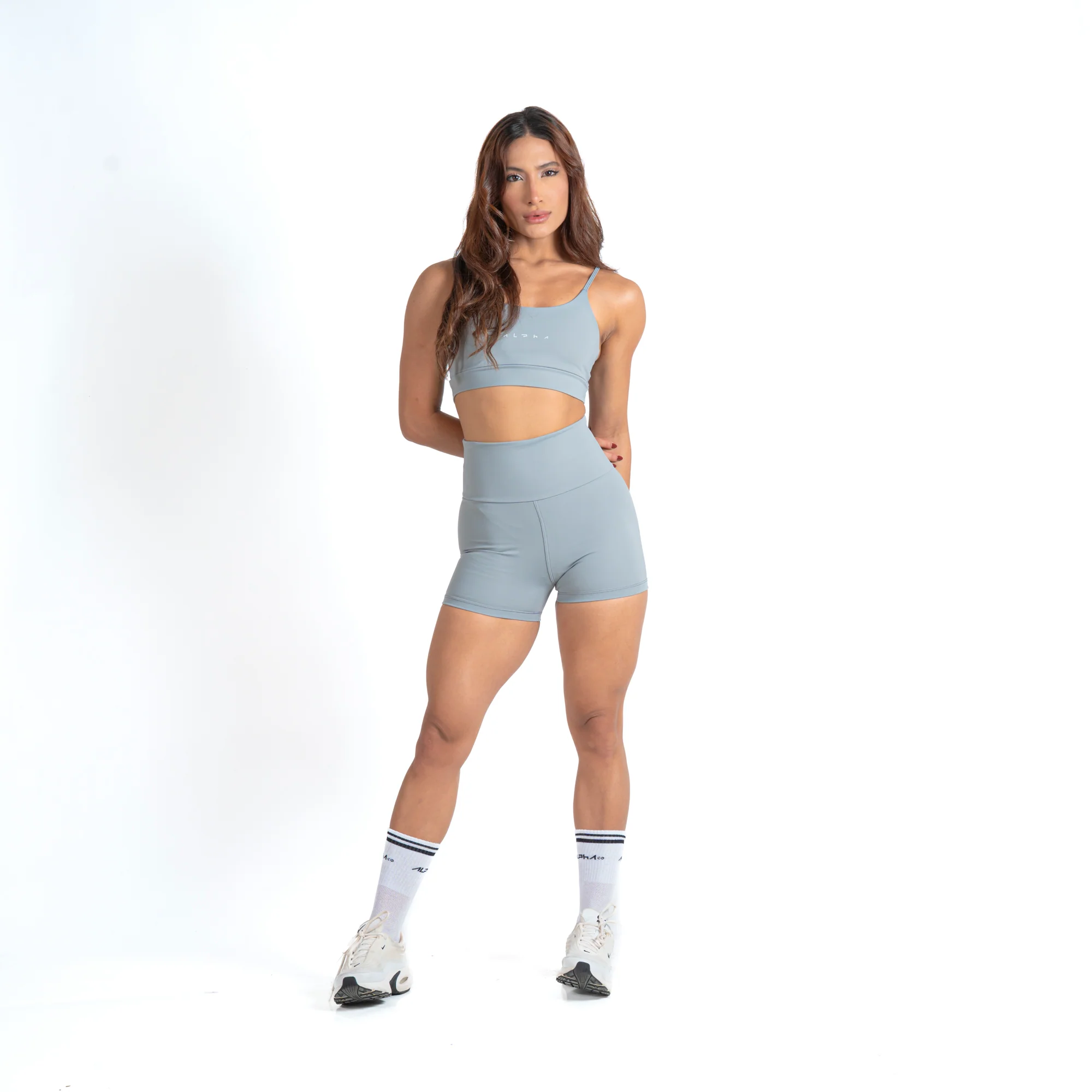 Conjunto Basic Feminino Top e Short - New Horizon Cinza