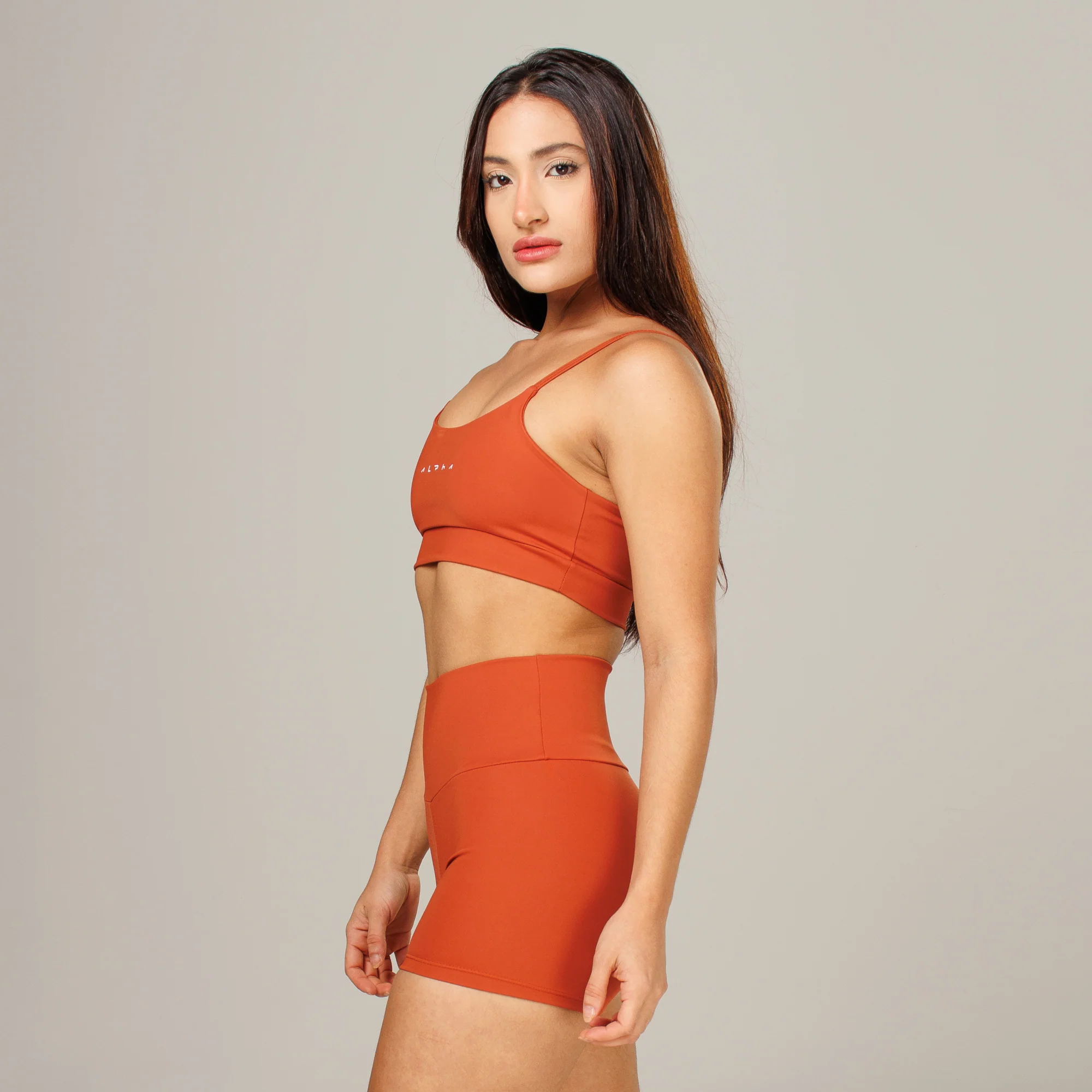 Conjunto Basic Feminino Top e Short - New Horizon Marrom Canela - Image 7