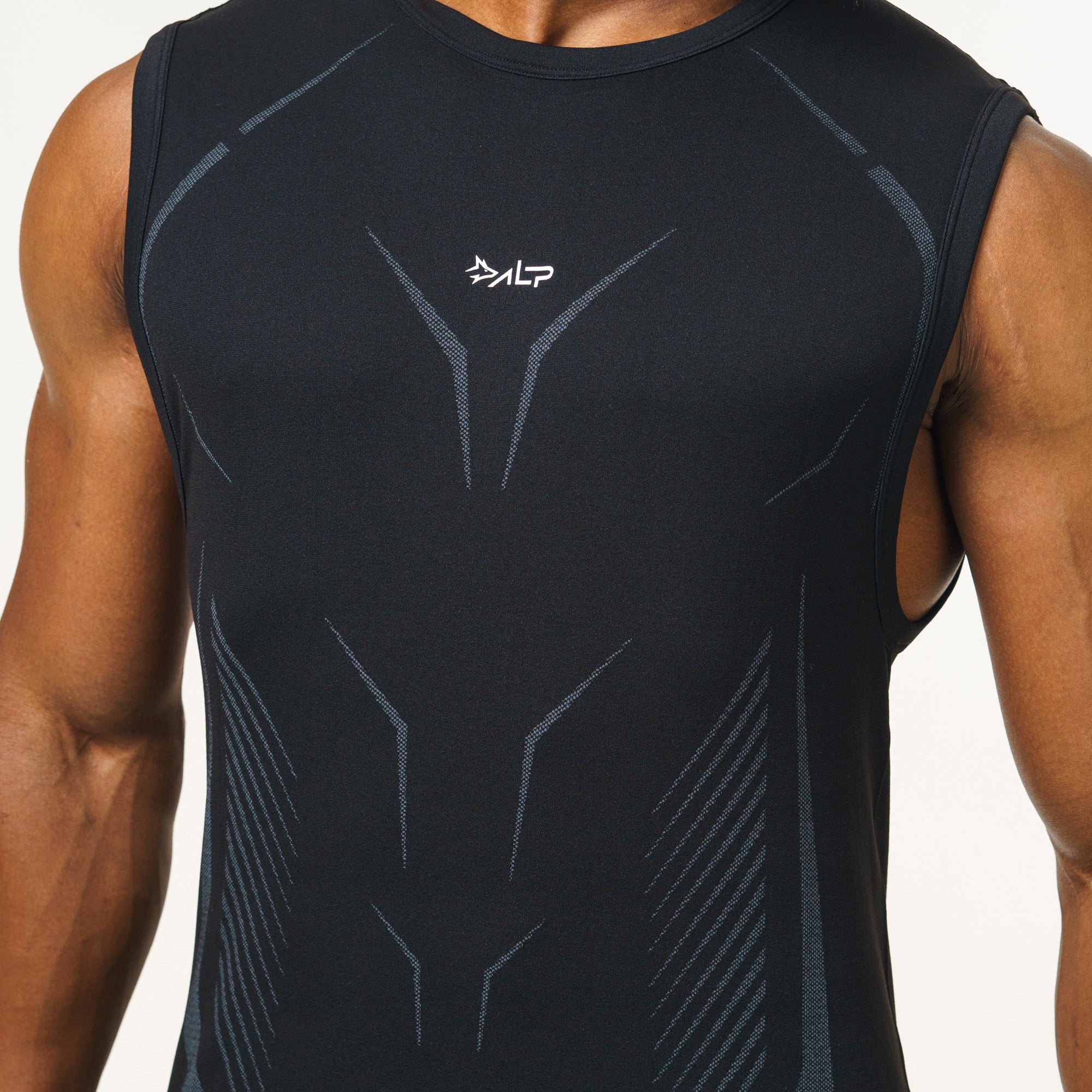 Regata Apex Dry Tank Preto - Sem Costura - Image 2