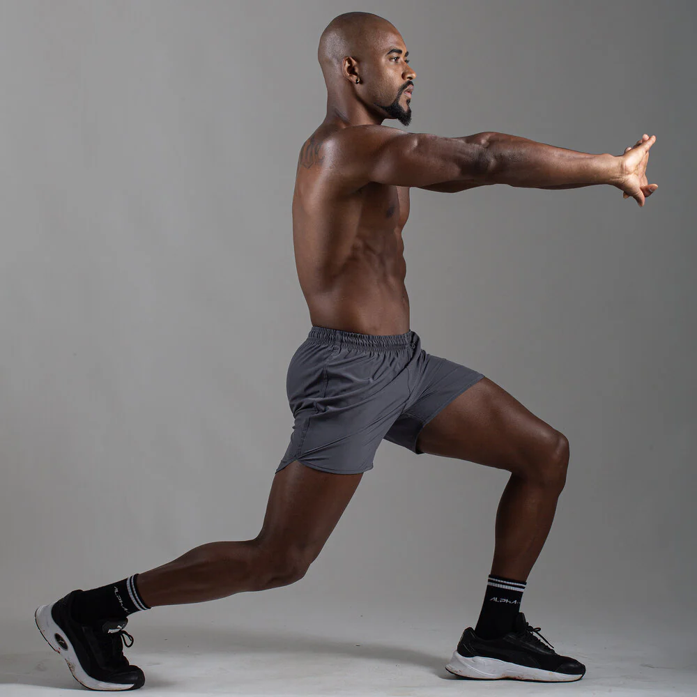 Short Corrida Masculino Dry Fit - Chumbo - Image 3