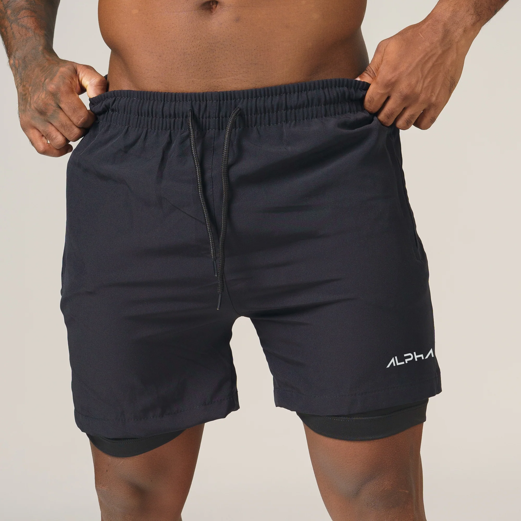 Short de Compressão Dry Fit Preto Bolso Ziper - Fluid - Image 11
